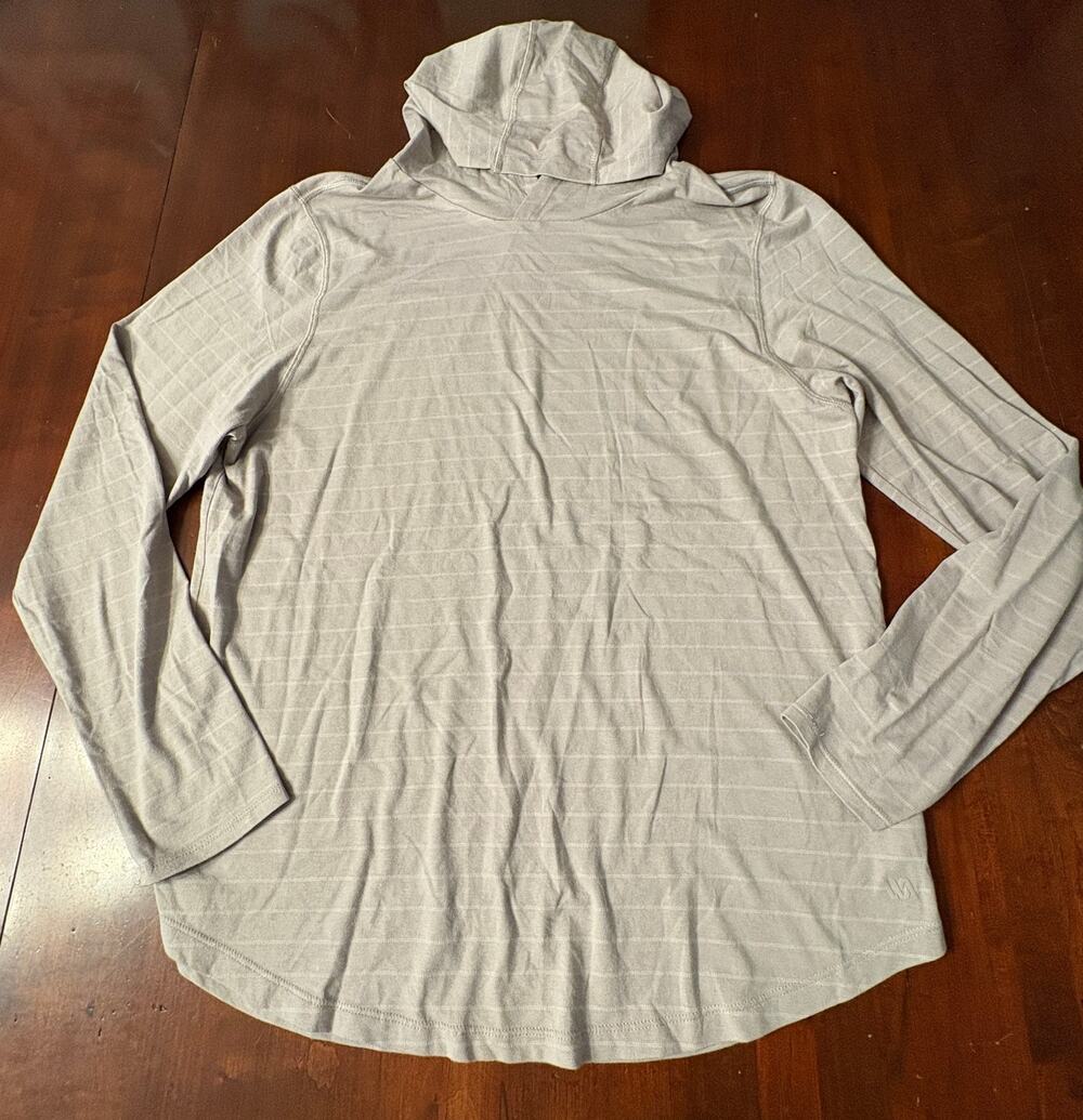 VRST Men's Essential Hoodie Heathered Striped Performance Stretch M